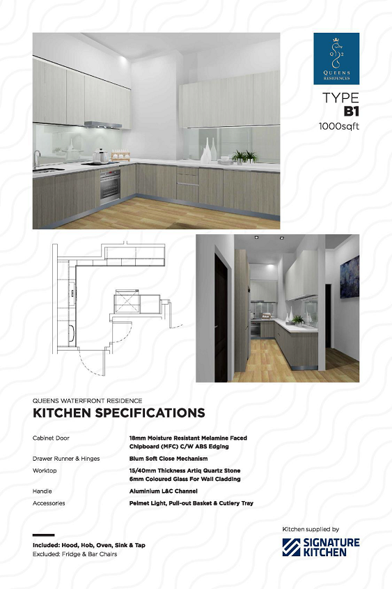type b1 1000sf kitchen