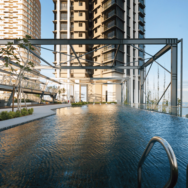 the swimming pool in setia v residences gurney drive