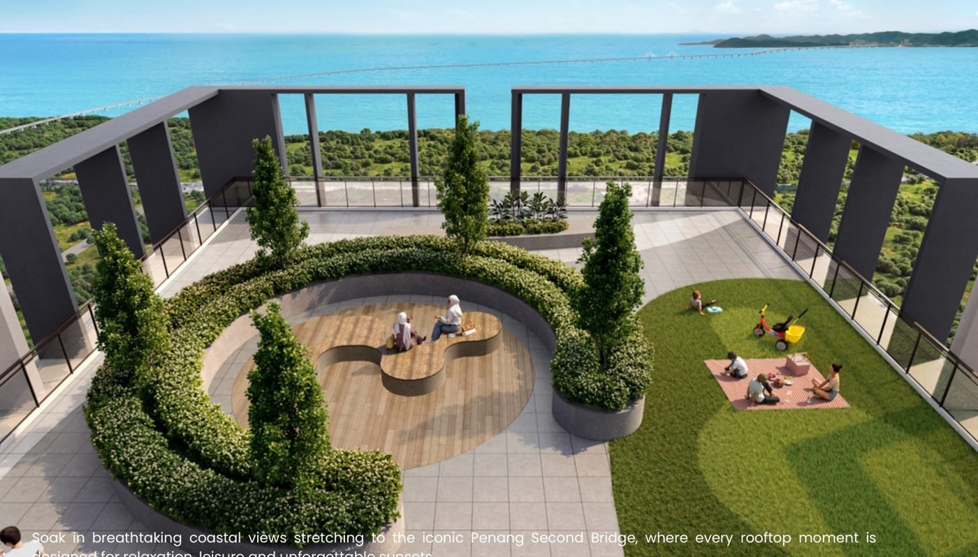 Rooftop sky garden rendering