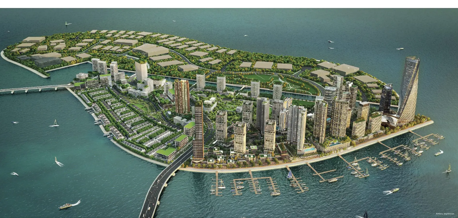 Artist impression of the Andaman Island masterplan
