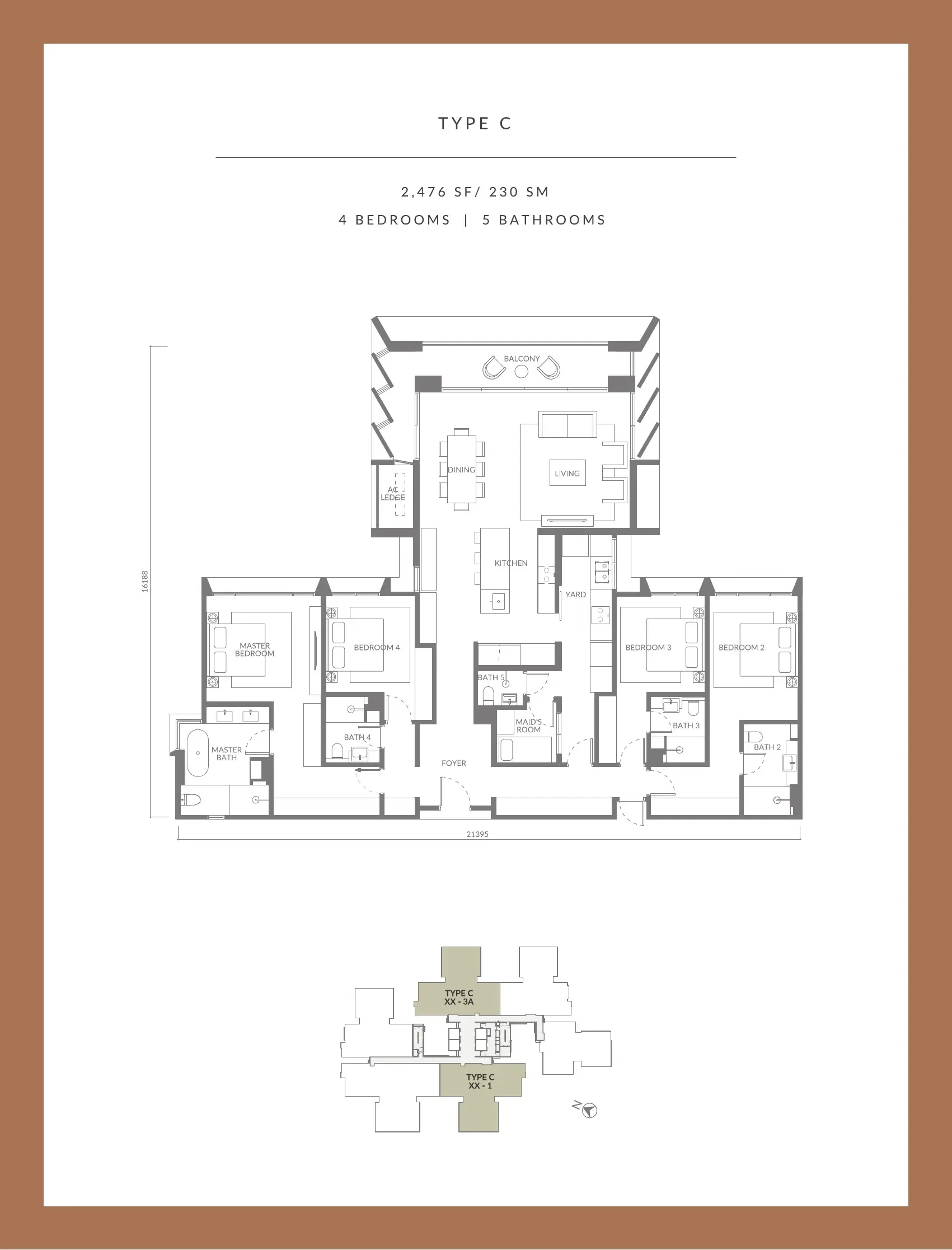The Lume Type C 2,476 sq ft floor plan